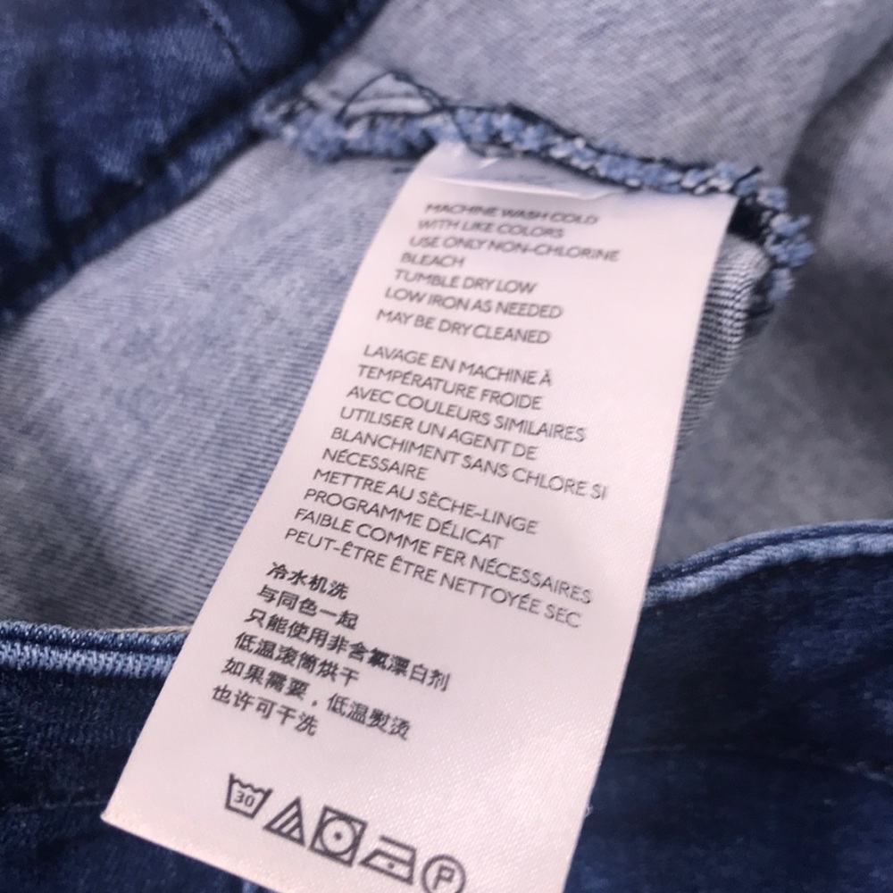 Free People wrap denim mini skirt, size 4 - Picture 7 of 7